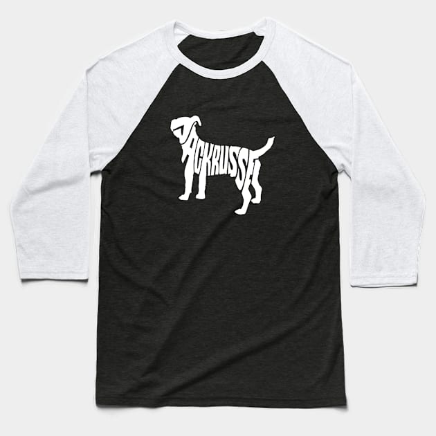 Jack russel white Baseball T-Shirt by Seanings